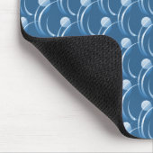 Vibrant Blue Fancy Swirls Mousepad Muismat (Hoek)