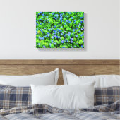 Vibrant blue flowers canvas afdruk (Insitu (Slaapkamer))