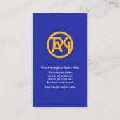 Vibrant Blue Light Bam Night Taxi Service Visitekaartje (Achterkant)