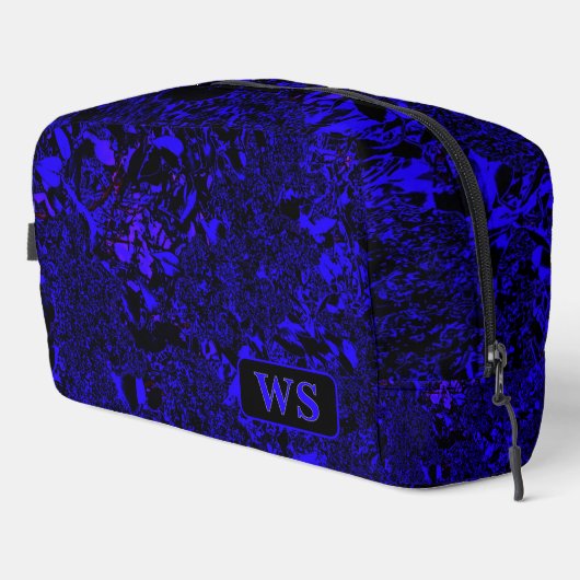 Vibrant Blue Monogram Toiletry Bag  Toilettasje (Rechterhoek)