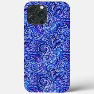 Vibrant Blue Paisley Case-Mate iPhone Case