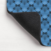 Vibrant Blue Retro Funk Circles Mousepad Muismat (Hoek)