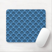 Vibrant Blue Retro Funk Circles Mousepad Muismat (Met muis)