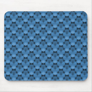 Vibrant Blue Retro Funk Circles Mousepad Muismat