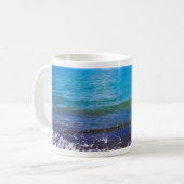 Vibrant Blue Seascape Coffee Mok (Voorkant links)