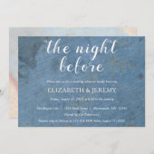 Vibrant Blue Textured Rehearsal Dinner Invitation Kaart (Voorkant / Achterkant)