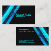 Vibrant Blue Trails on Dark Backdrop Visitekaartje (Voorkant / Achterkant)