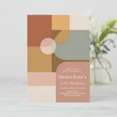Vibrant Boho Birthday Party Kaart (Staand voorkant)