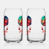 Vibrant Boho Chic Elephant Blikvorm Glas (Links)