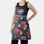 Vibrant Boho Floral Bouquets Pattern Monogram Schort (Insitu)