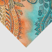 Vibrant Boho Rainbow Gradient Floral Tissuepapier (Detail)