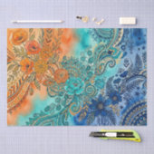 Vibrant Boho Rainbow Gradient Floral Tissuepapier (Craft)