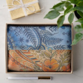 Vibrant Boho Rainbow Gradient Floral Tissuepapier (Geschenk)