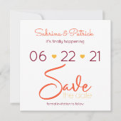 Vibrant BOHO Tuscany Burgundy Coral Save the Date Kaart (Voorkant)