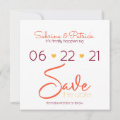 Vibrant BOHO Tuscany Burgundy Coral Save the Date Kaart (Voorkant)