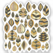 Vibrant Bold Foliage Yellow Green Sticker (Voorkant)