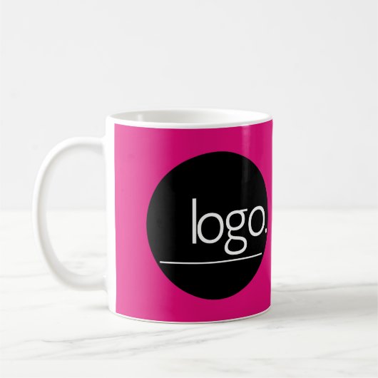 VIBRANT BOLD HOT PINK LOGO ICON SJABLOON BEDRIJF KOFFIEMOK (Links)
