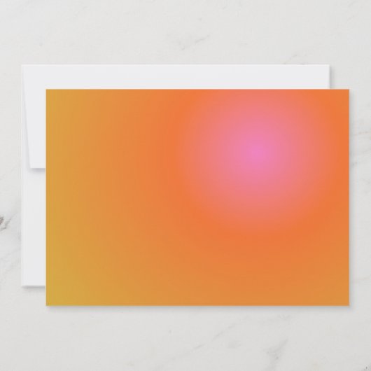 Vibrant Bold Orange Pink Gradient Custom Wedding Bedankkaart (Achterkant)