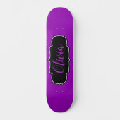 Vibrant Bold Paars-gepersonaliseerde meisjes Persoonlijk Skateboard (Voorkant)