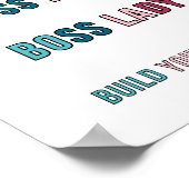 Vibrant Boss Lady Poster | Empowerment Office Art (Hoek)