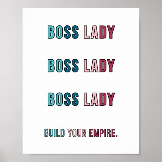 Vibrant Boss Lady Poster | Empowerment Office Art (Voorkant)