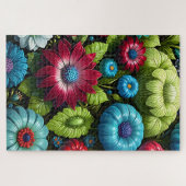 Vibrant Botanical Fantasy Garden Floral Legpuzzel (Horizontaal)