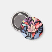 Vibrant Botanical Paper-Cut Bloom Magneet (Voorkant / Achterkant)