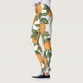 Vibrant botanisch Sinaasappel Citrus Summer Clemen Leggings (Links)