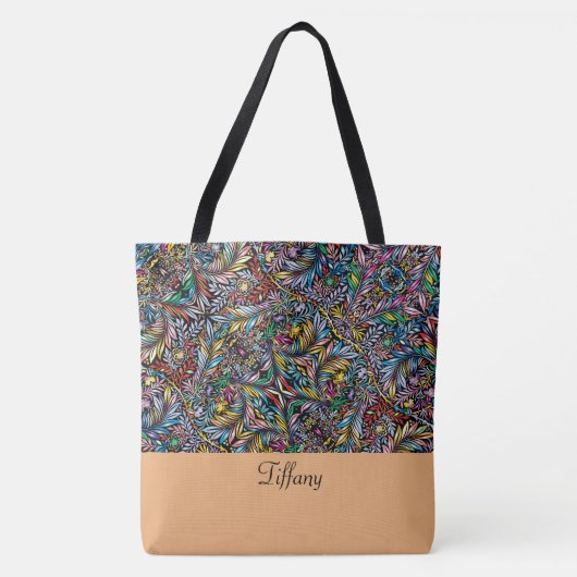 Vibrant Botanische Canvas tas (Voorkant)