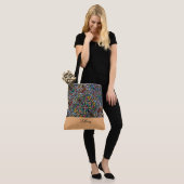 Vibrant Botanische Canvas tas (Op model)