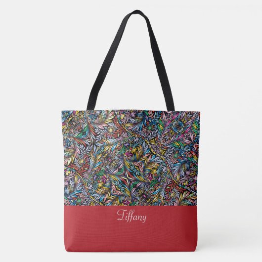 Vibrant Botanische Canvas tas (Voorkant)
