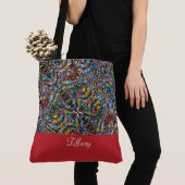 Vibrant Botanische Canvas tas (Dichtbij)