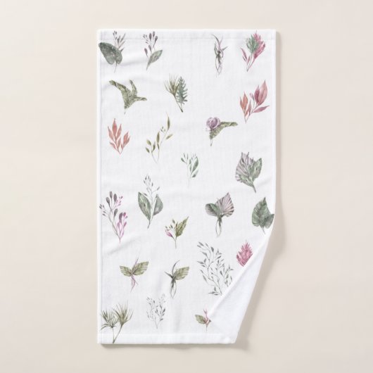 Vibrant Botanische Waterverf Bad Handdoek (Handdoek)