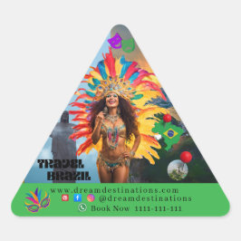 Vibrant Brazilian Carnival Design Travel Agency Sticker