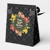 Vibrant Bright Spring Flowers Wreatday Favo Bedankdoosjes (Achterkant)