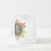 Vibrant Bright Spring Flowers Wreatday Matglas Koffiemok (Voorkant links)