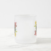 Vibrant Bright Spring Flowers Wreatday Matglas Koffiemok (Center)