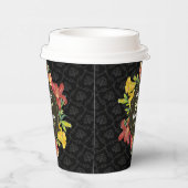 Vibrant Bright Spring Flowers Wreatday Papieren Bekers (Rechts)