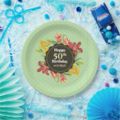 Vibrant Bright Spring Flowers Wreatday Papieren Bordje (Feest)