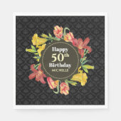 Vibrant Bright Spring Flowers Wreatday Servet (Voorkant)