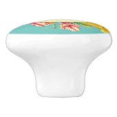 Vibrant Bright Spring Flowers Wreated Illustration Keramische Knop (Zijkant)