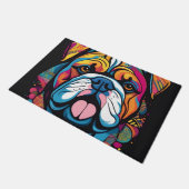 Vibrant Bulldog zwart Deurmat (Schuin)