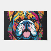 Vibrant Bulldog zwart Deurmat (Voorkant)