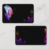 Vibrant Butterflies en Border Butterfly w/Ribbon Visitekaartje (Voorkant / Achterkant)