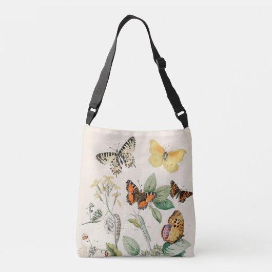 Vibrant Butterfly Crossbody Tas (Achterkant)