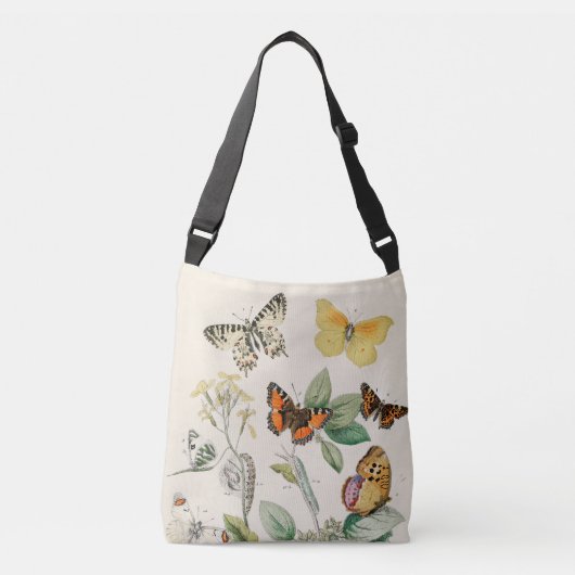 Vibrant Butterfly Crossbody Tas (Voorkant)