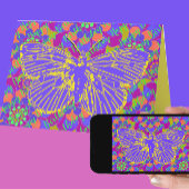 Vibrant Butterfly en Mod  Flowers Birthday Kaart