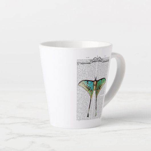 Vibrant Butterfly Latte Mok (Rechterhoek)