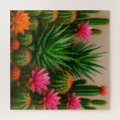 Vibrant Cactus Succulent Bloom Desert Legpuzzel (Horizontaal)
