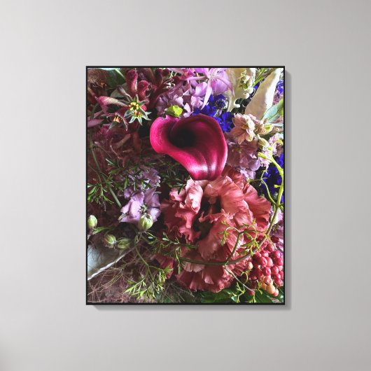 Vibrant Calla Lily and Mixed Flowers Canvas Art Afdruk (Voorkant)